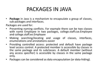Packages in java | PPT