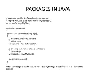 Packages in java | PPT
