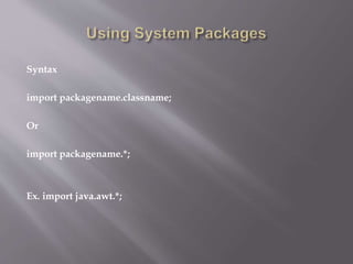 Packages in java | PPT