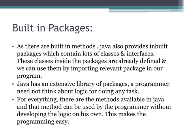 Packages in java | PPTX