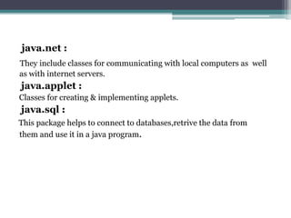 Packages in java | PPTX