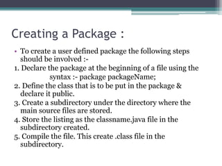 Packages in java | PPTX