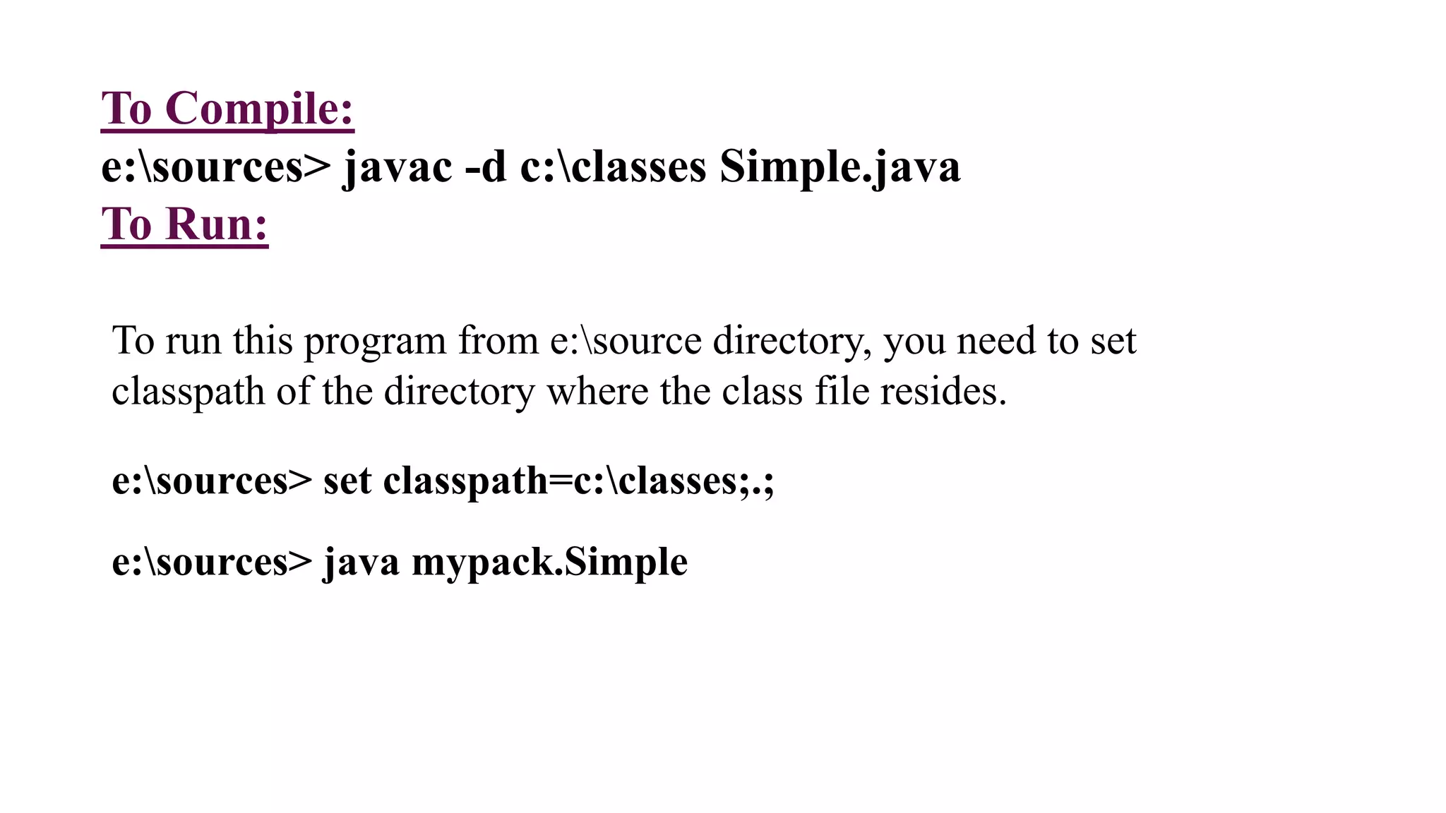 Packages In Java PPT