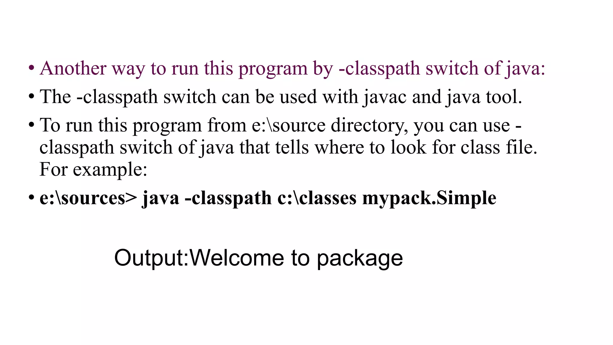 Packages In Java PPT