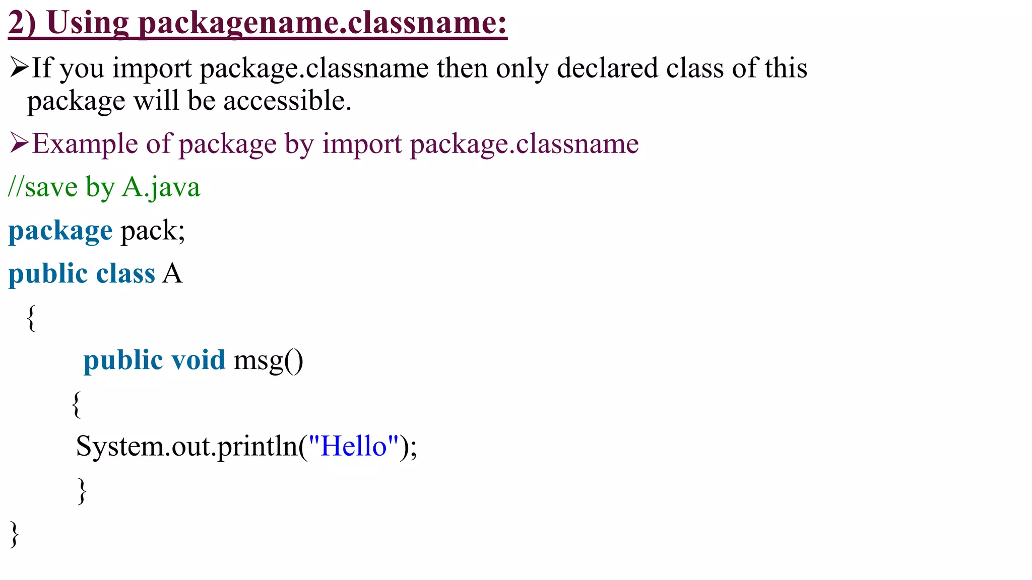 Packages in java | PPT