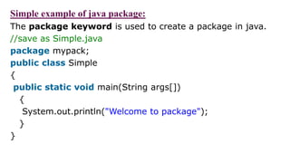 Packages in java | PPT