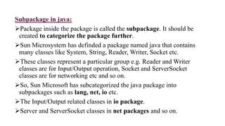 THE PACKAGES CONCEPT IN JAVA PROGRAMMING.pptx