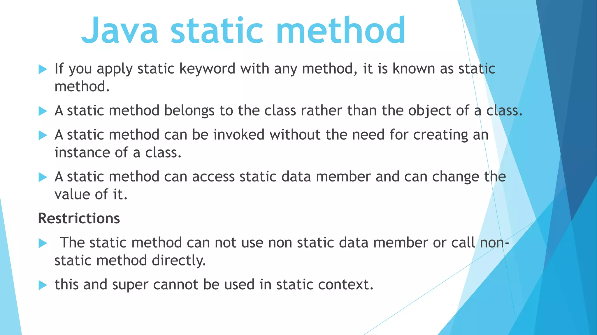 Packages,static,this keyword in java | PPT