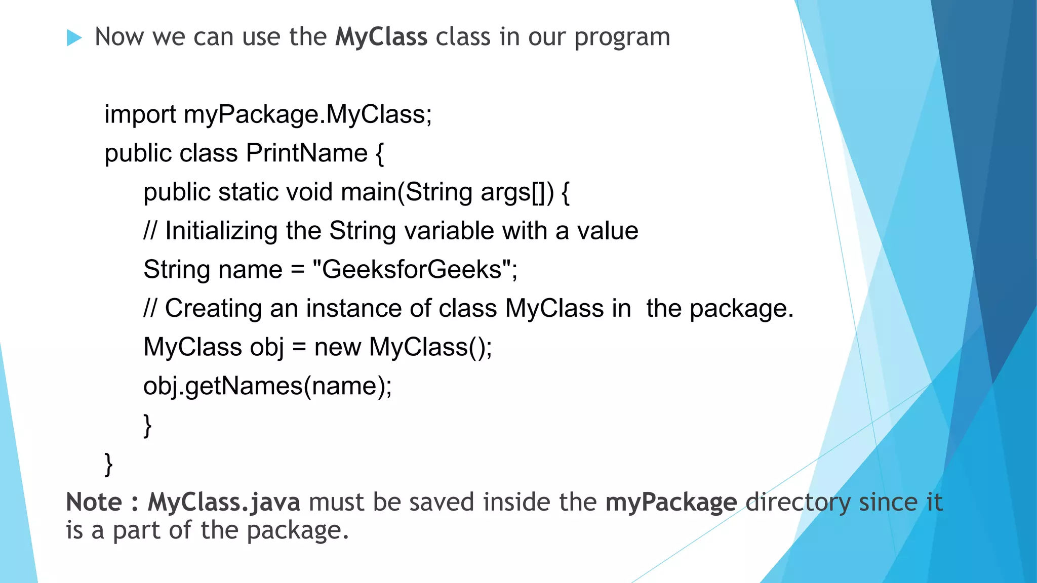 Packages,static,this keyword in java | PPT