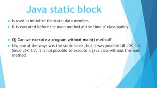 Packages,static,this keyword in java | PPT