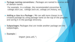 Packages,static,this keyword in java | PPT