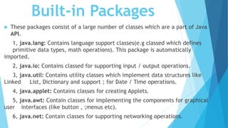 Packages,static,this keyword in java | PPT