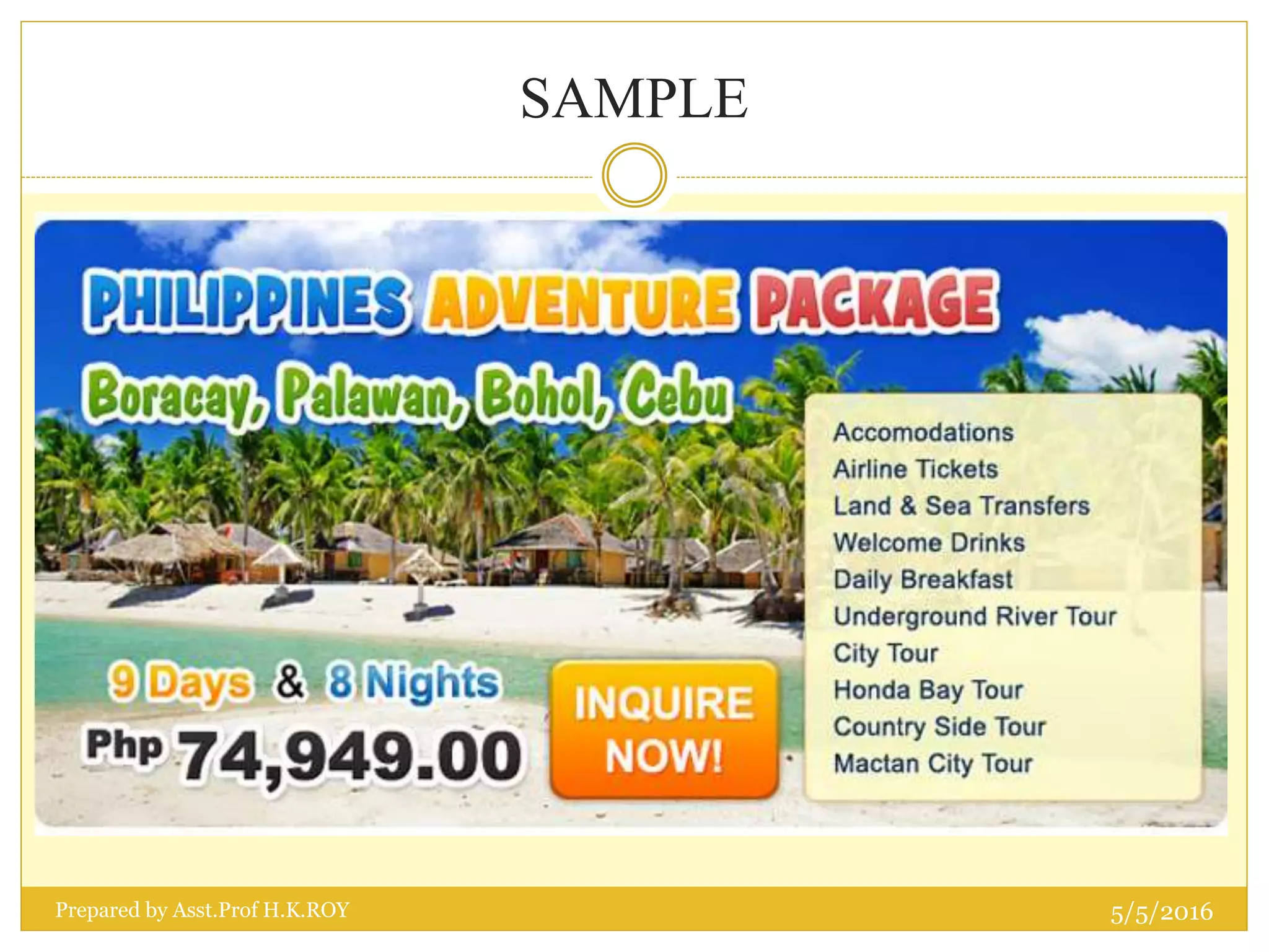 SAMPLE
5/5/2016Prepared by Asst.Prof H.K.ROY