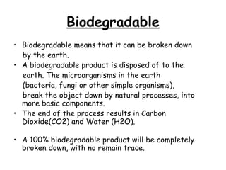 Biodegradable Packaging | PPT