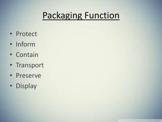 Packaging Function Protection Packaging | PPTX