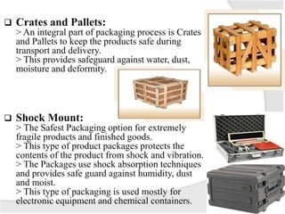 Transport Packaging Examples TYPES OF PACKAGING PRESENTATION BY AMAN DWIVEDI | PPTX