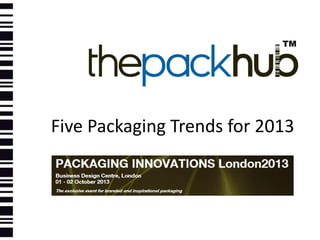 Five Packaging Trends for 2013

October 2013

 
