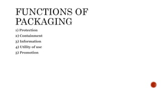 1) Protection
2) Containment
3) Information
4) Utility of use
5) Promotion
 
