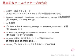 Debian パッケージングチュートリアル
