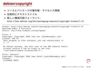 Debian パッケージングチュートリアル