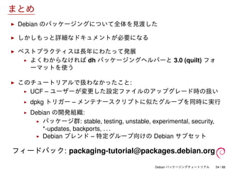 Debian パッケージングチュートリアル