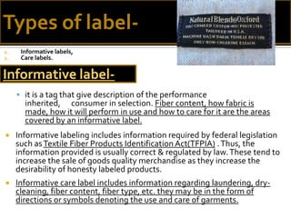Small Informative Label Examples Packaging and labeling of apparel and tetiles | PPTX
