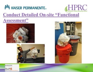 23
Conduct Detailed On-site “Functional
Assessment”
 