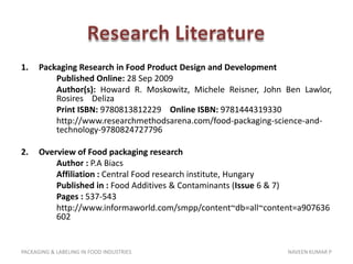 Packaging & labeling in food industries Slide 36