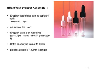 Dropper Material Packaging material for various formulations | PPTX