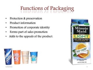 Packaging Function Protection Packaging materials for bakery products prasad | PPTX