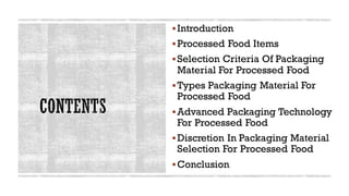 Packaging material for processed food | PDF