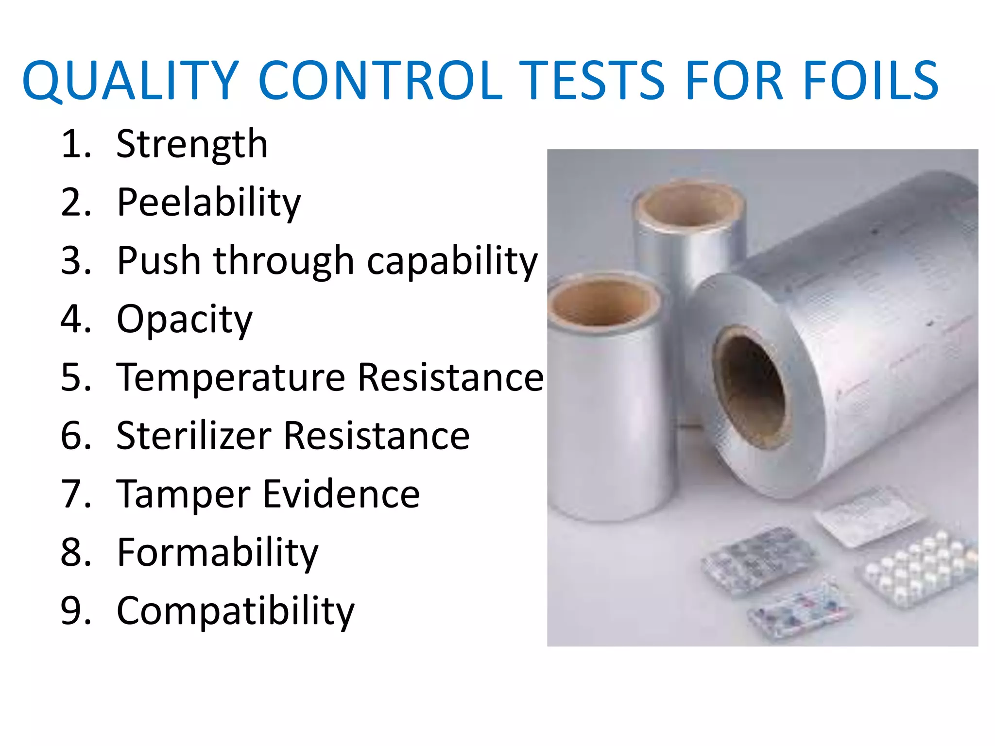 Packaging material testing | PPTX