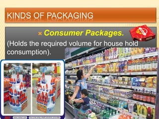  Consumer Packages.
(Holds the required volume for house hold
consumption).
 