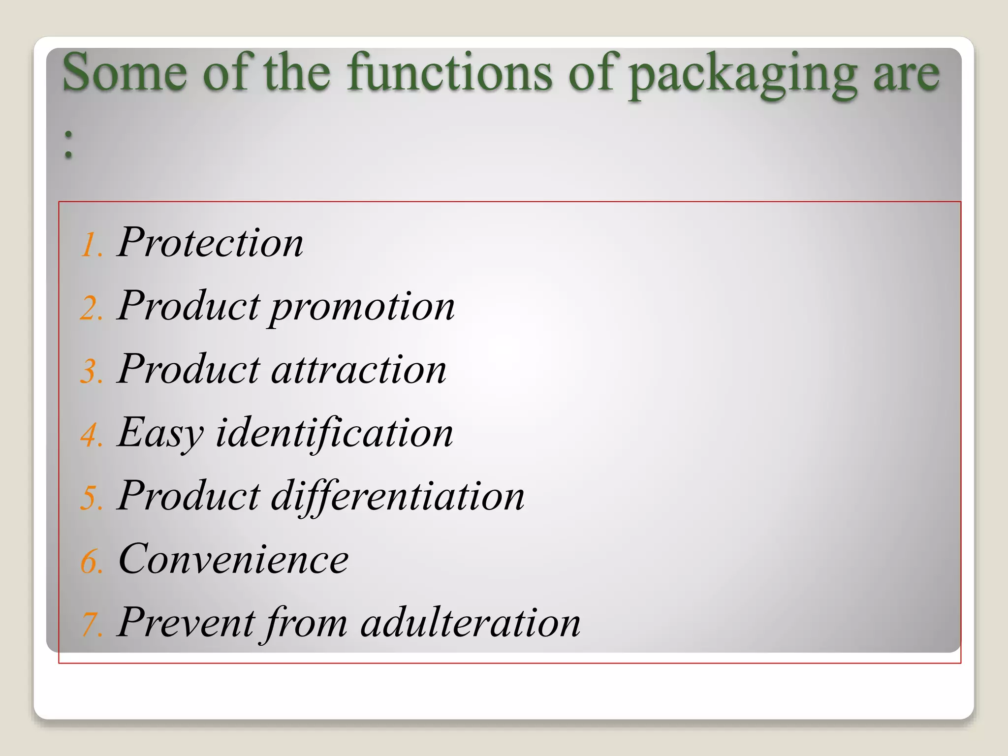Packaging ppt | PPTX