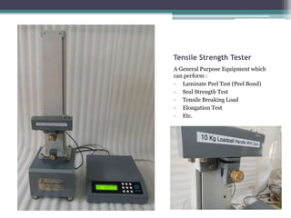Packaging Testing Equipment - by PackTest | PPTX