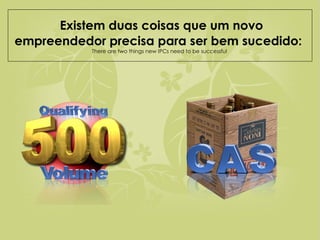 Existem duas coisas que um novo empreendedor precisa para ser bem sucedido:   There are two things new IPCs need to be successful   