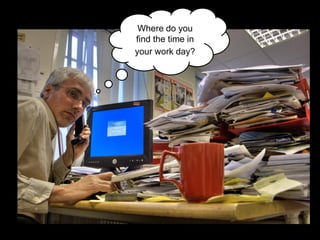 Where do you
find the time in
your work day?
 