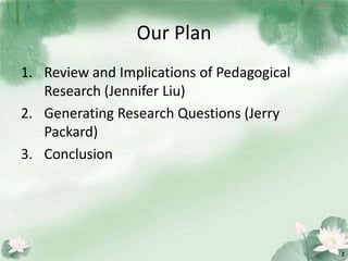Packard Liu Setting the Research Agenda