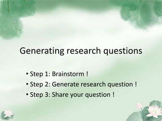 Packard Liu Setting the Research Agenda