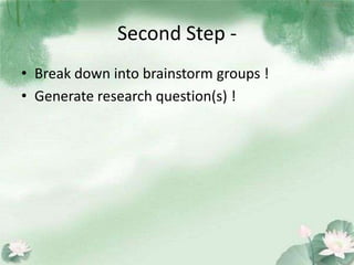 Packard Liu Setting the Research Agenda