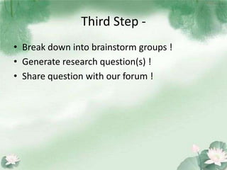 Packard Liu Setting the Research Agenda