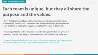 Packback Culture Deck: Our Purpose and Values