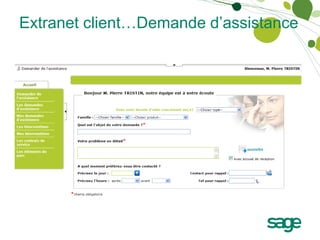 Extranet client…Demande d’assistance
 