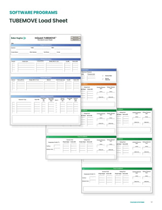 77
SOFTWARE PROGRAMS
TUBEMOVE Load Sheet
PACKER SYSTEMS
 