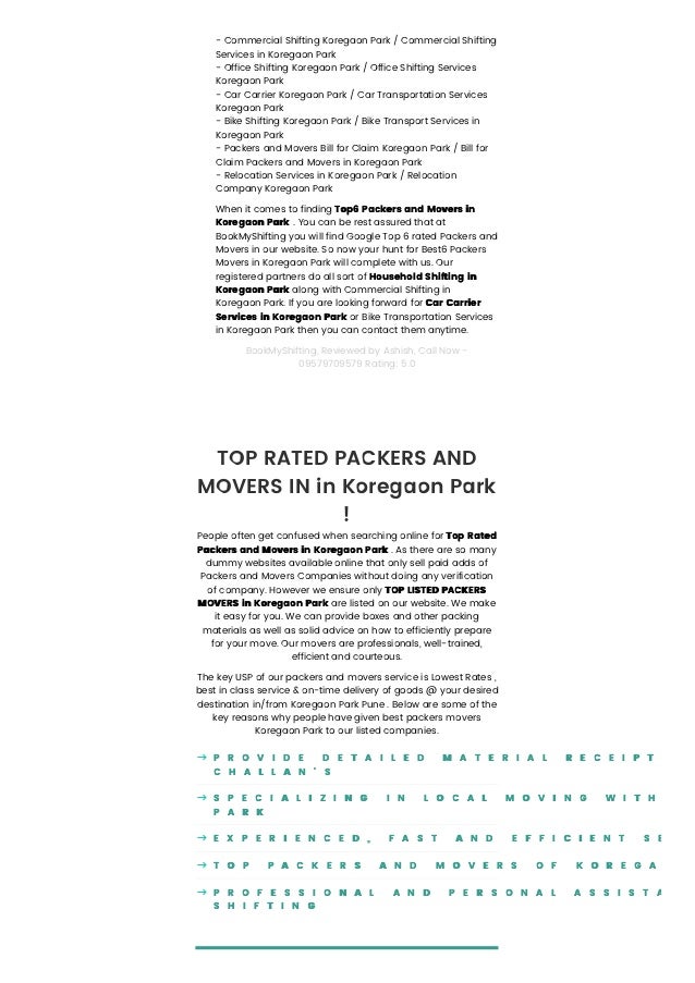 movers and packers bill
