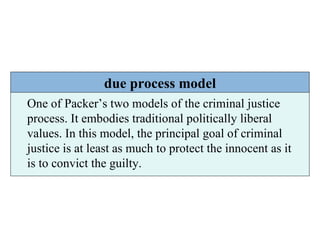 Packer&rsquo;s models of criminal justice | PPT