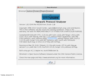 Network Packet Analysis - Ahmad Muammar W.K. OSCP
Tuesday, January 22, 13
 