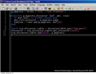 Network Packet Analysis - Ahmad Muammar W.K. OSCP
Tuesday, January 22, 13
 