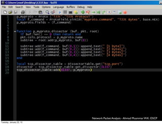 Network Packet Analysis - Ahmad Muammar W.K. OSCP
Tuesday, January 22, 13
 