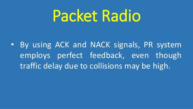 Packet radio protocol